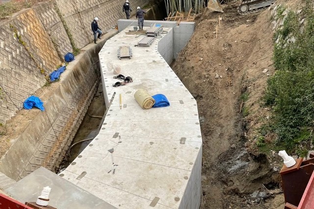 中野駅家線外単県道路改良工事の画像02